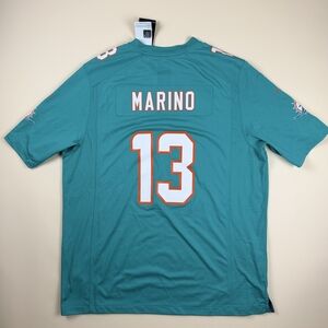 Men's Nike Dan Marino Aqua Miami Dolphins Game Retired Player Jersey